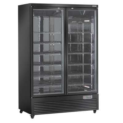 Vitrine Frigo verticale, 2 portes, 1085 litres - NOIRE WR-VP99-2B